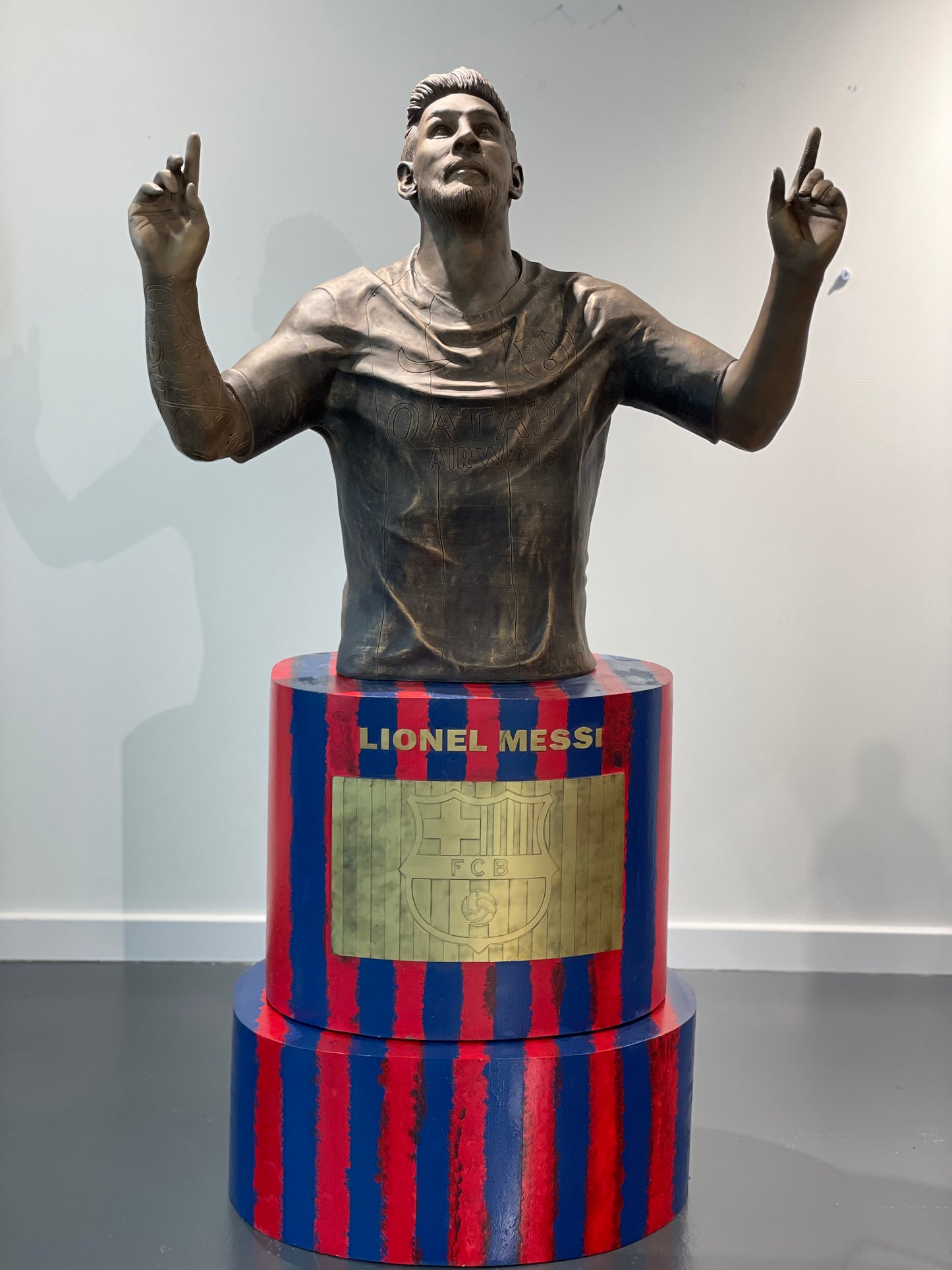 Lionel Messi Bust Including FCB Plinth