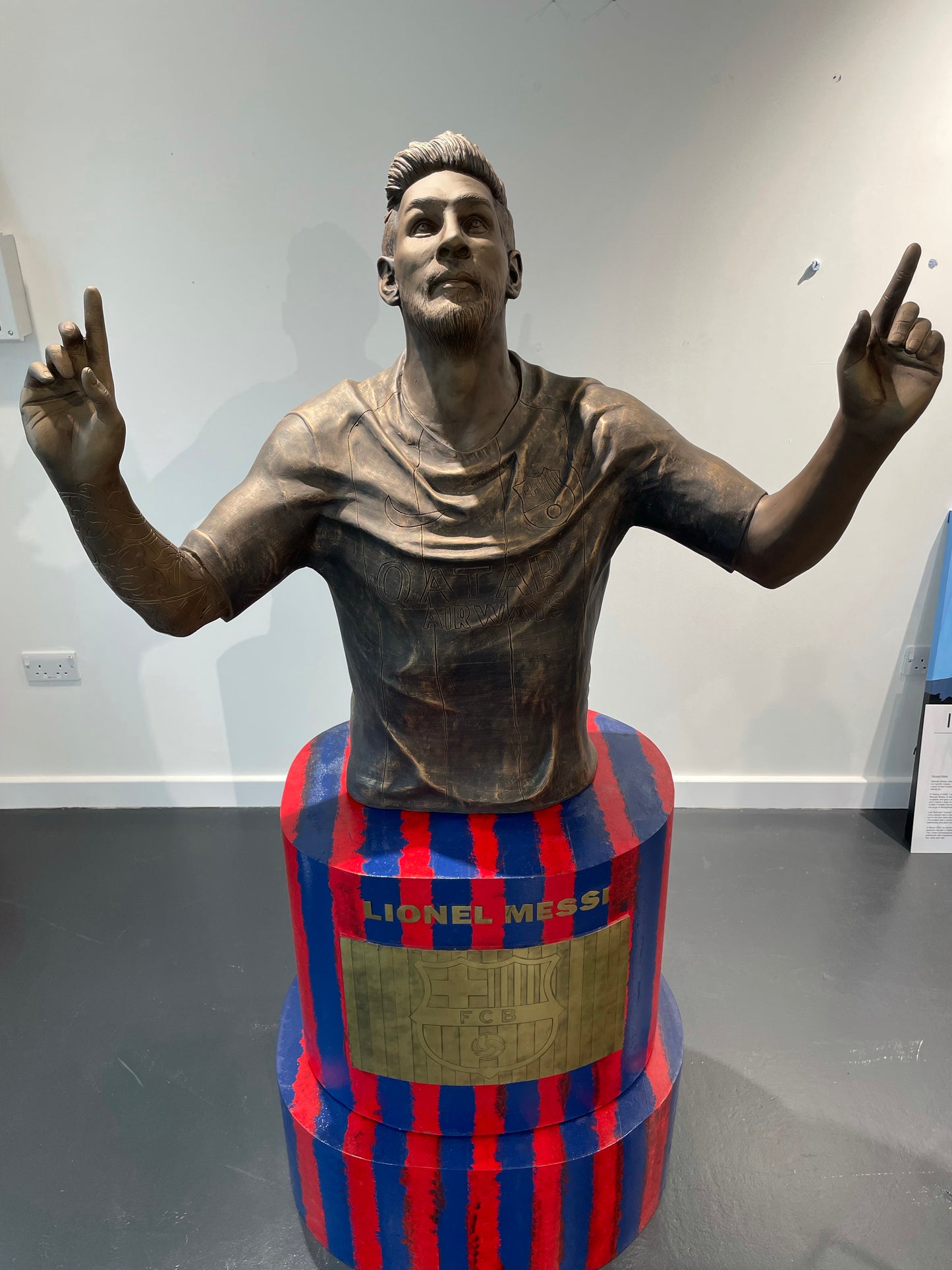 Lionel Messi Bust Including FCB Plinth