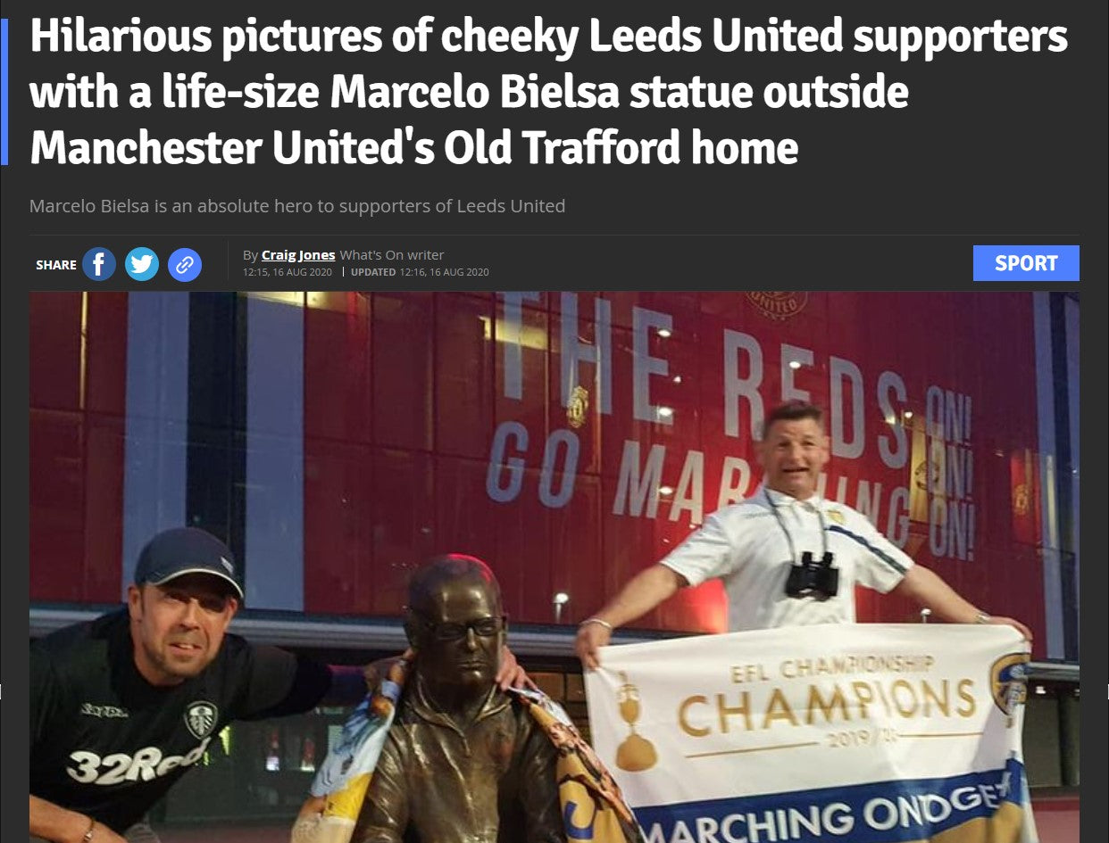 MARCELO BIELSA ARTIST PROOF ORIGINAL KING OF THE NORTH LUFC SCULPTURE STATUE SIGNED SAMPLE