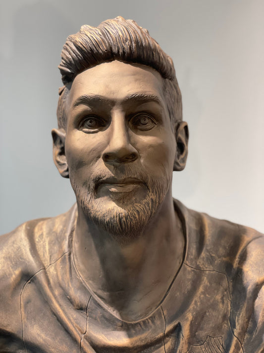 Lionel Messi Bust Including FCB Plinth